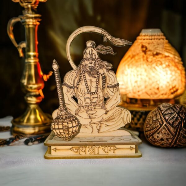 LazerArt Wooden Hanuman Statue
